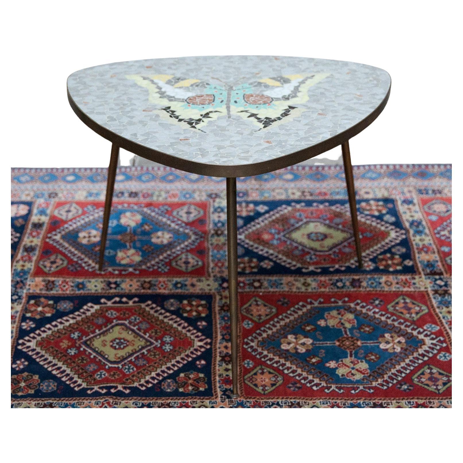 Butterfly Mosaic Coffee Table Italy 1960s