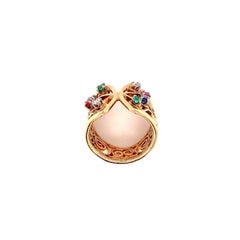 Butterfly Multi-Gem 14K Yellow Gold Ring, circa 1960s