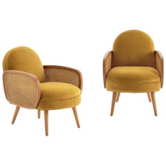 Schmetterling Rattan Sessel, Französische Moderne, im Vintage Stil