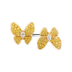 Butterfly Ring in 18K Yellow Gold & 18K White Gold