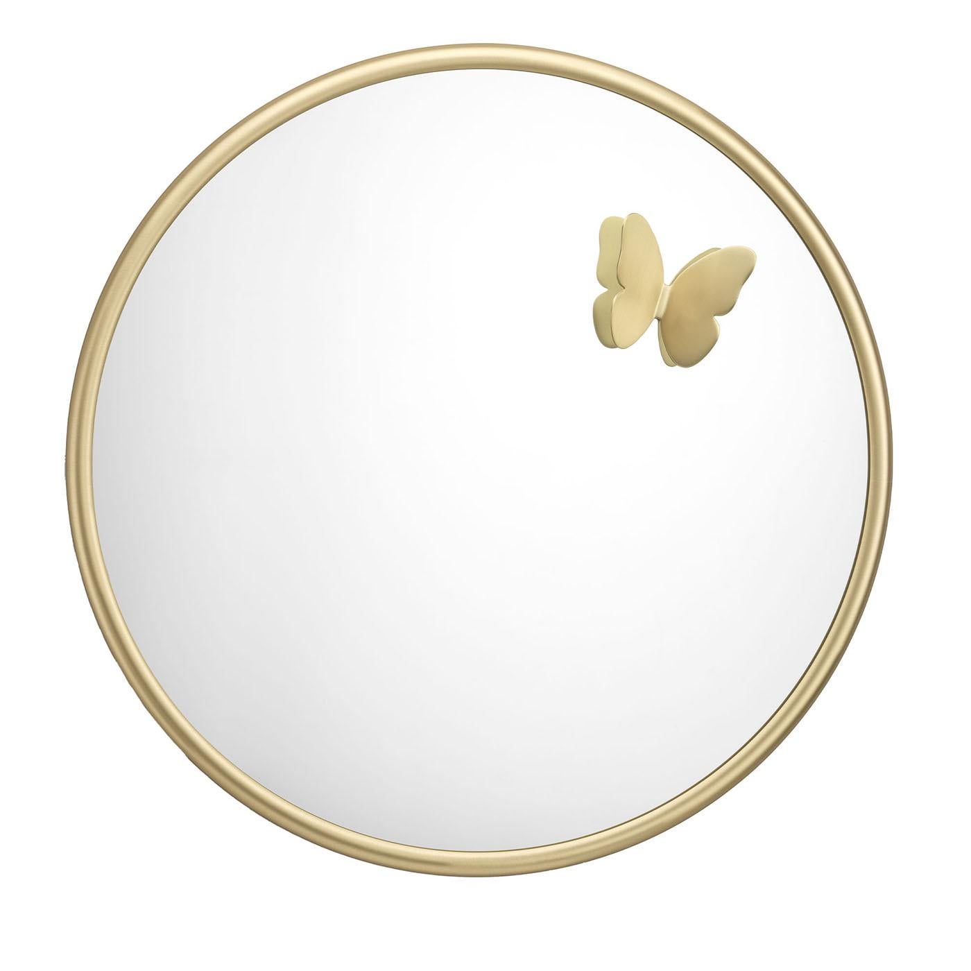 Specchio da parete rotondo in ottone Butterfly di Richard Hutten in vendita 3