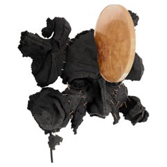Butterfly Sconce by Eduard Locota, Wall-Mounted Sculpture, Acrylic Glass & Coal