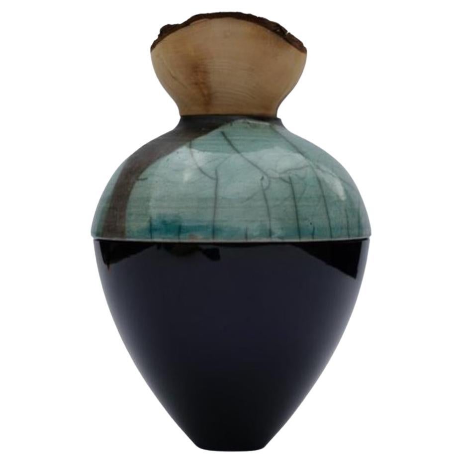 Butterfly Stacking Turquoise & Black Vessel by Pia Wüstenberg