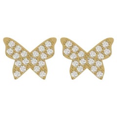 Butterfly Style Moissanite Earrings 925 Sterling Silver Beautiful Earrings Gift.