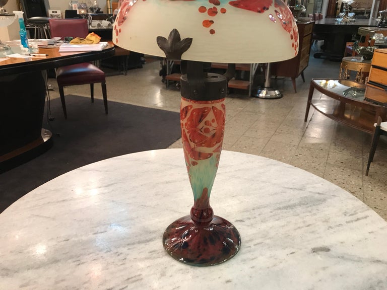 Butterfly table lamp Sign: Le Verre Francais France, 1923, Style: Art  Nouveau For Sale at 1stDibs | le verre français lampe