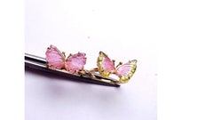 Butterfly Tourmaline Ring 18k Gold Vintage Style