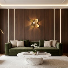 Butterfly Wall Sconce – Hand-Textured Brass Glass Decorative Art Deco Wall Light