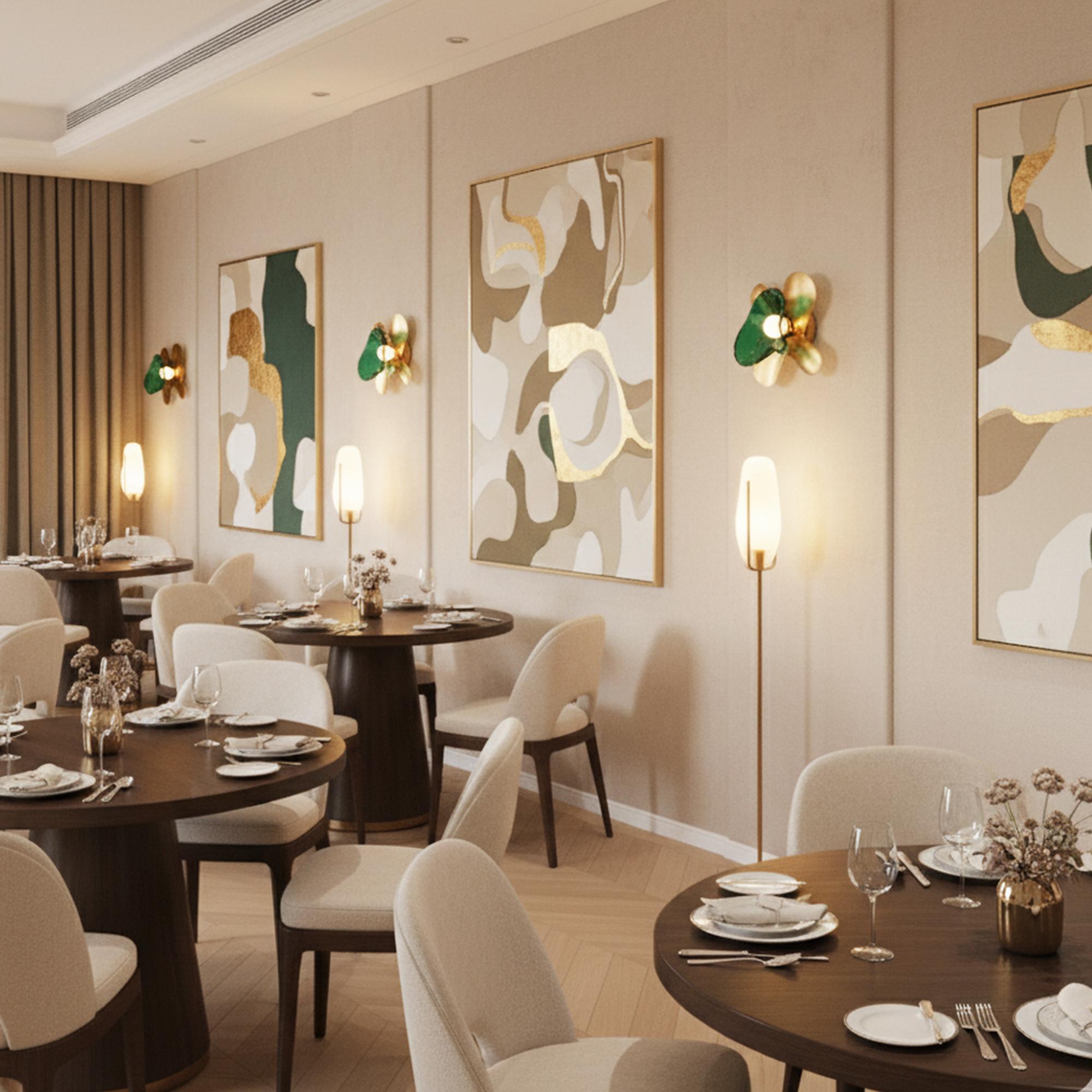 XXIe siècle et contemporain Applique murale Butterfly - Elegance du design en laiton et verre en 3 couleurs en vente