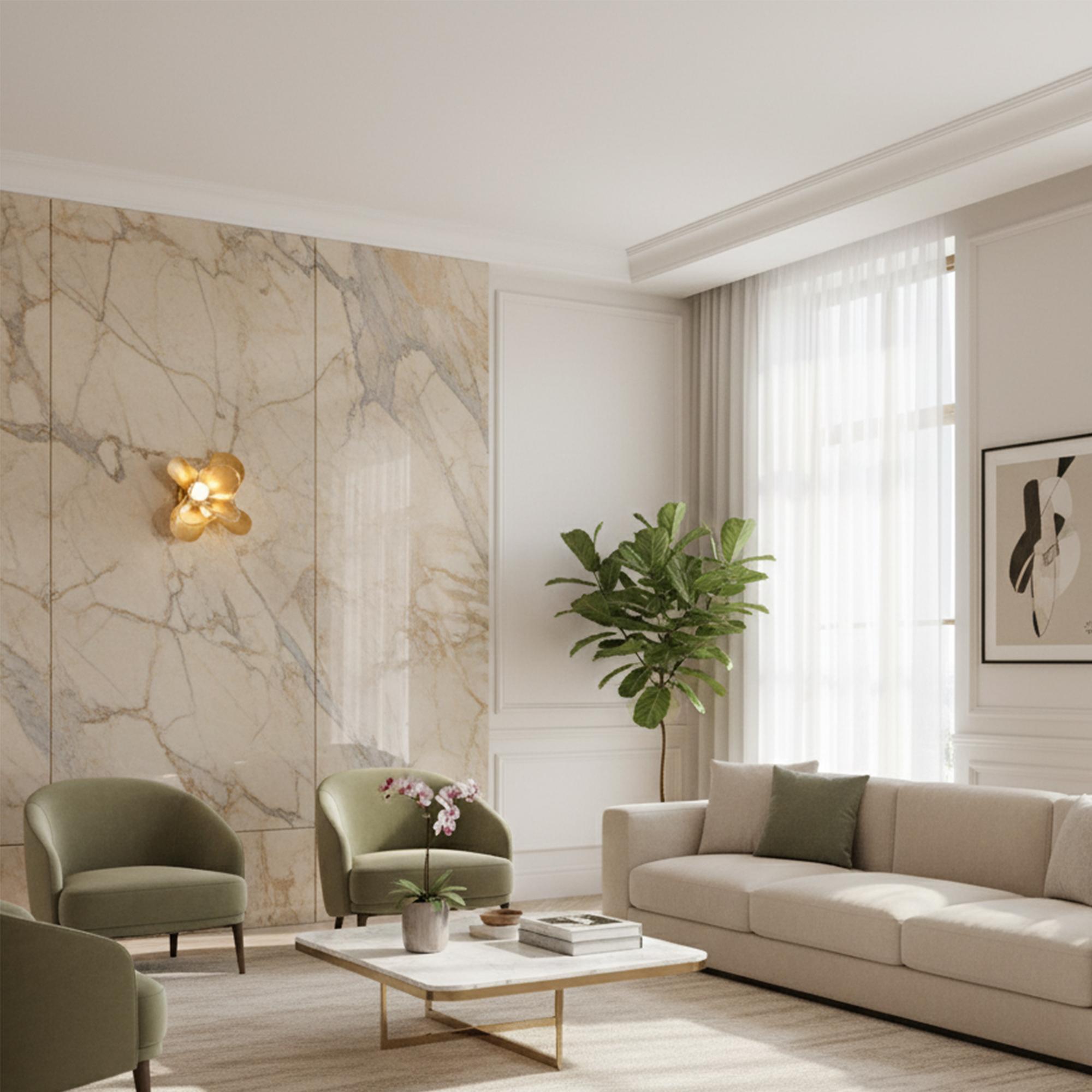 Farfalla a parete - Elegance Brass - Design/One di illuminazione in vetro e opzioni di colore in vendita 1
