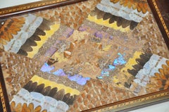 Butterfly Wing and Inlaid Wood Tray