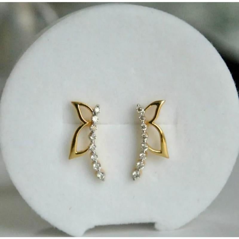 Schmetterling Flügel Ohrstecker 14k Gold Diamant Schmetterling Ohrring Tops Nature Geschenk
Geringes Gewicht, kann jeden Tag getragen werden

Zusätzliche Informationen:
Zustand: Neu ohne Etiketten: Ein brandneuer, unbenutzter und ungetragener