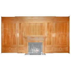 Butternut Library Room with Mantle