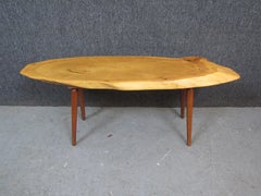 Live Edge Bench aus Butternussholz von Roy Sheldon aus Vermont