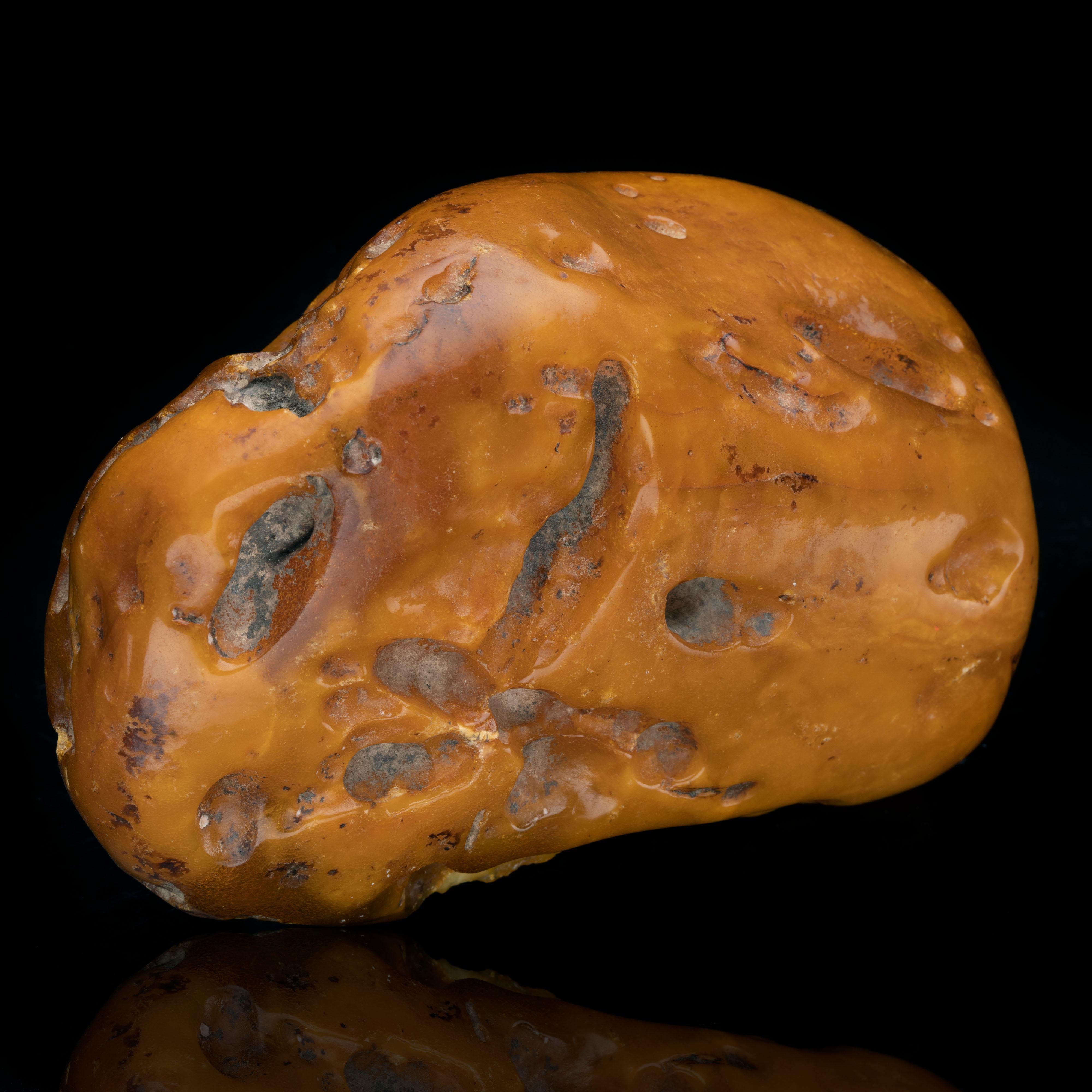 18th Century and Earlier Butterscotch Amber From Ukraine // 322 Grams For Sale
