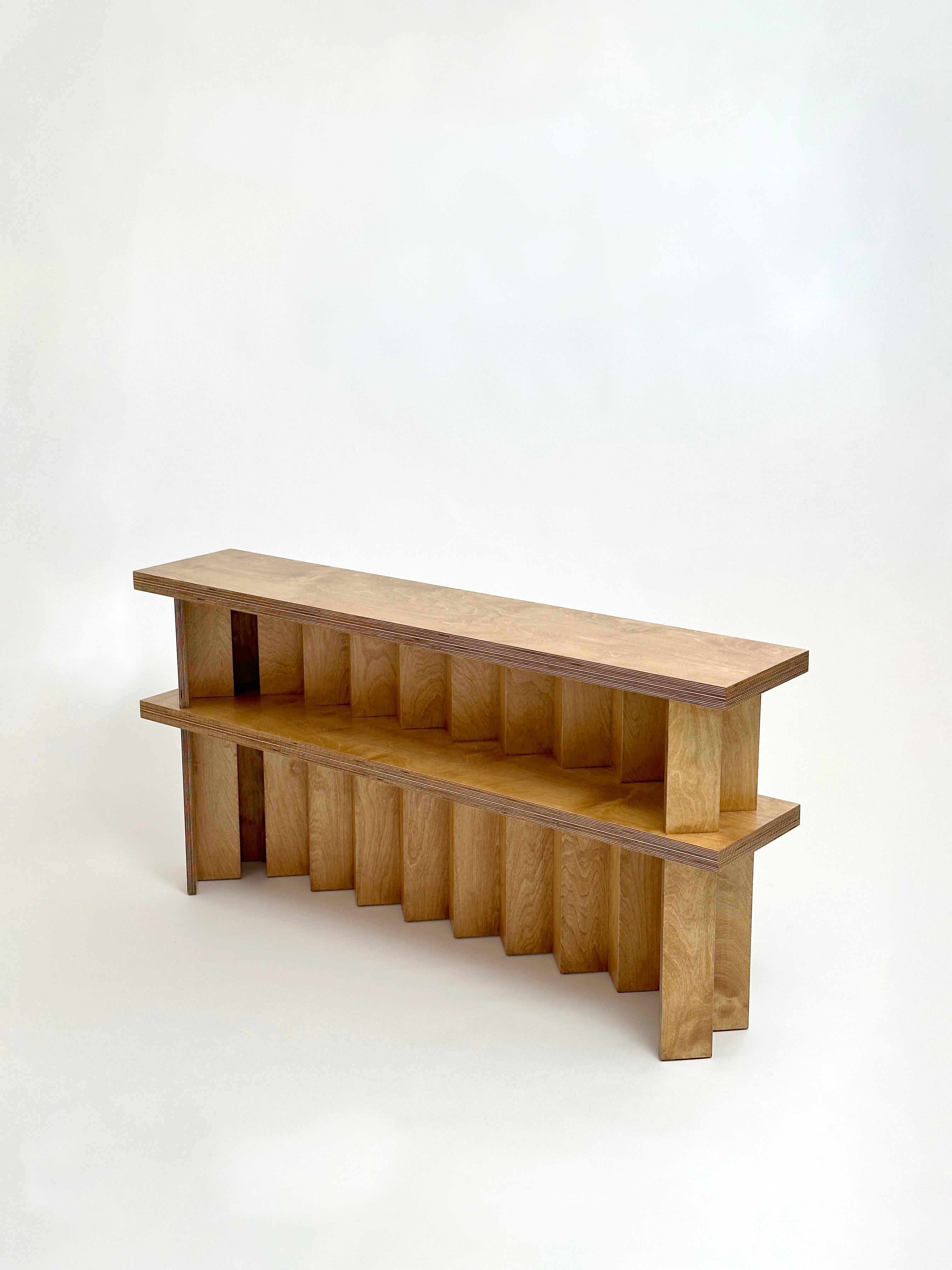 Bois Butterscotch Foundation Console by Goons en vente