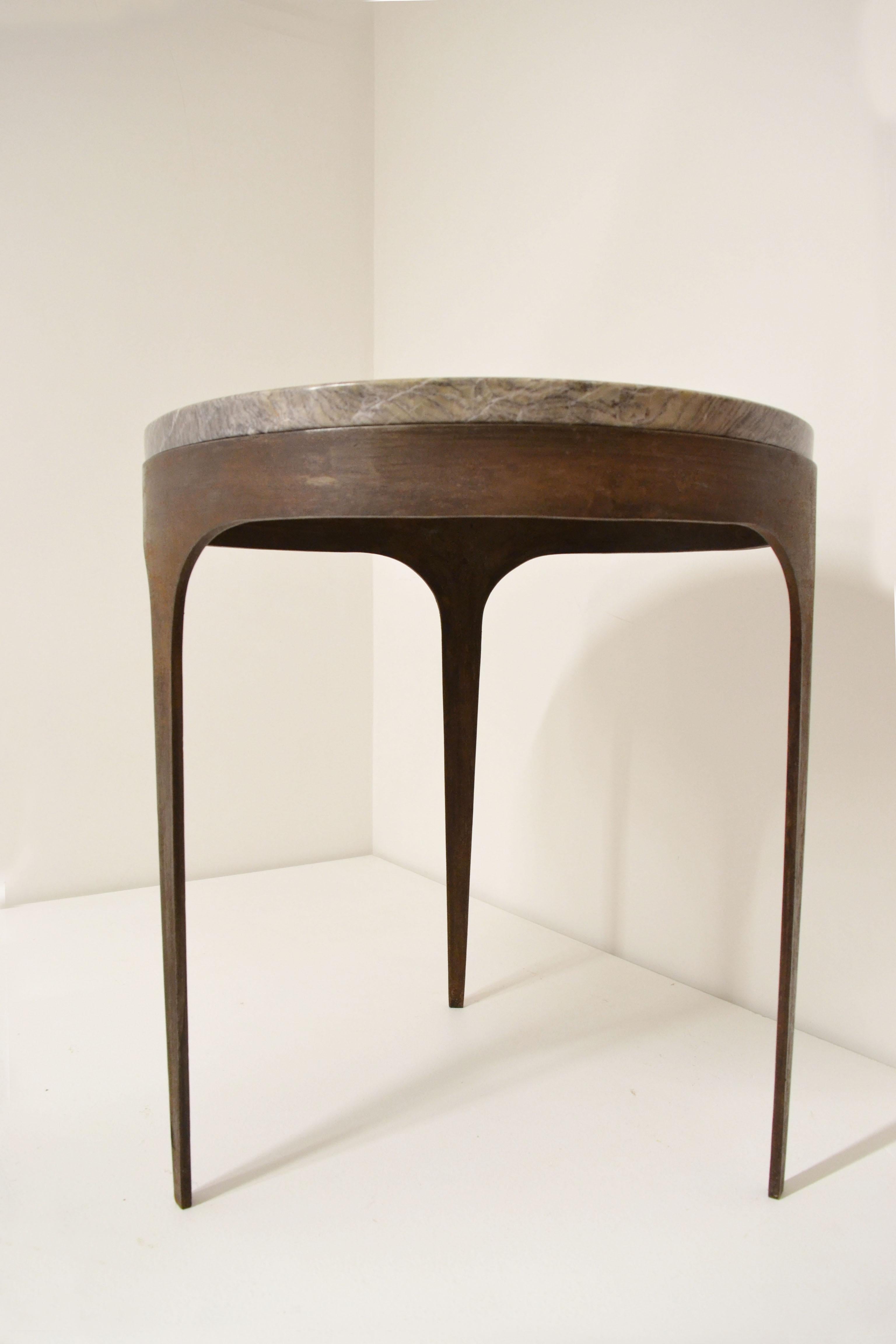 Spanish 'Button' Centre / Coffee Table in Italian Viola Marble For Sale