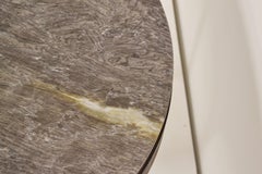 'Button' Centre / Coffee Table in Italian Viola Marble