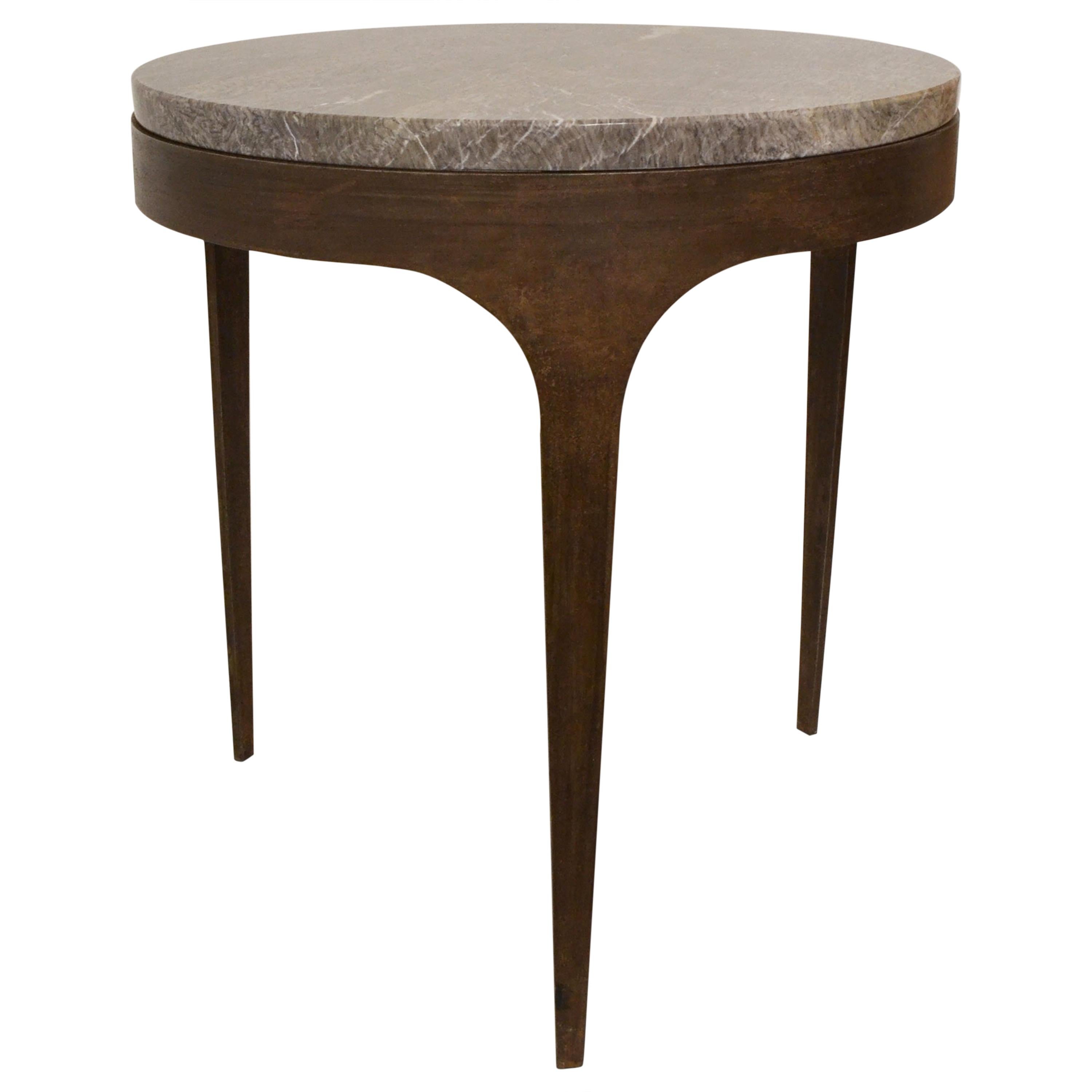 'Button' Centre / Coffee Table in Italian Viola Marble For Sale