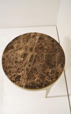 'Button' Centre or Coffee Table in Spanish Emperor Marble