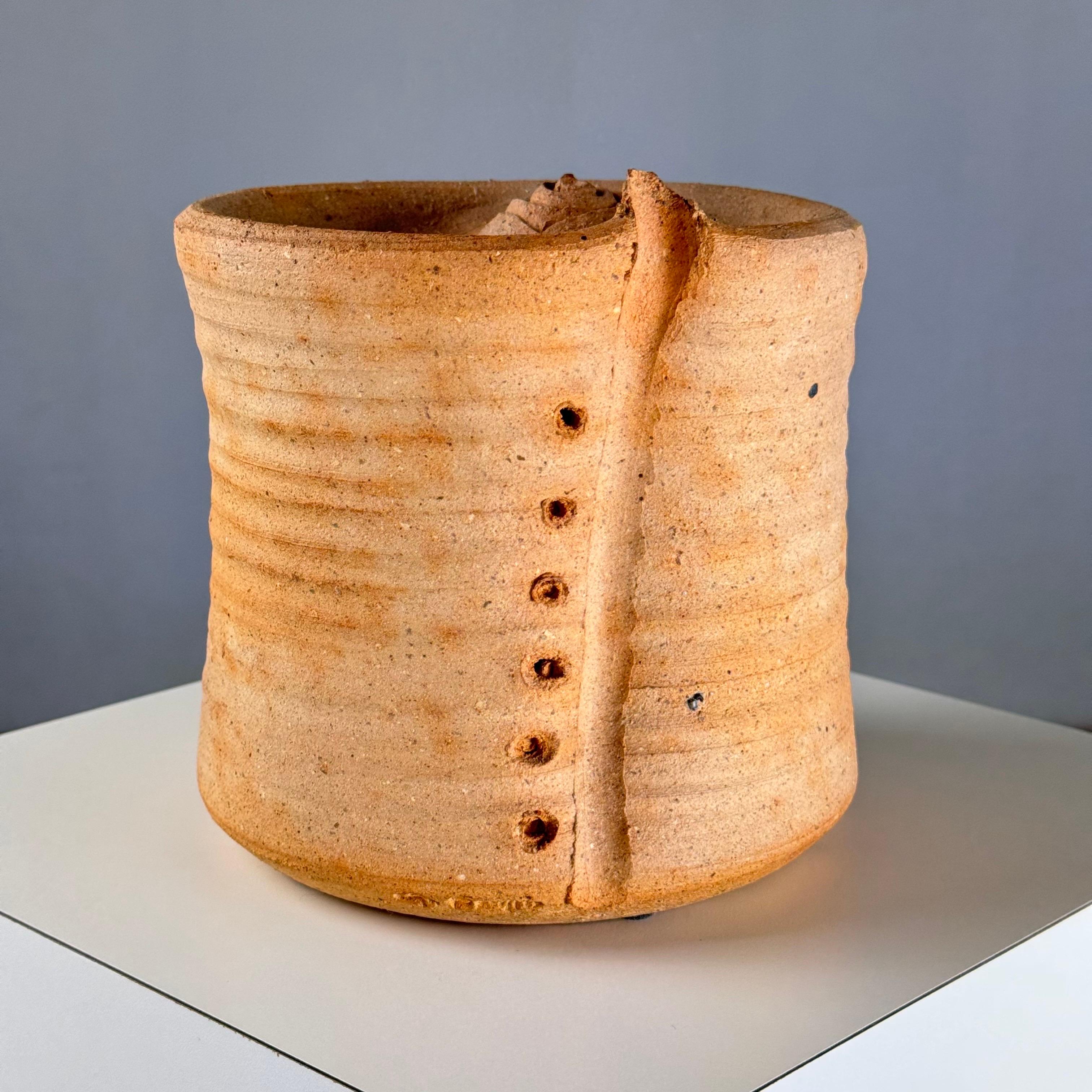 Fatto a mano Vaso per bottoni Oggetto decorativo in ceramica di Giancarlo Scapin, Italia, anni '70 in vendita