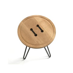 Tavolo Button Wood, Design di Luca Martorano & Mattia Albicini, Made in Italy