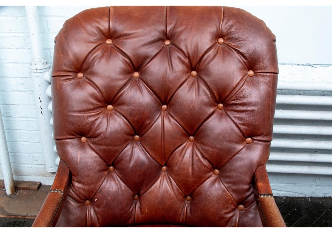 20th Century Button Tufted Leather Armchair