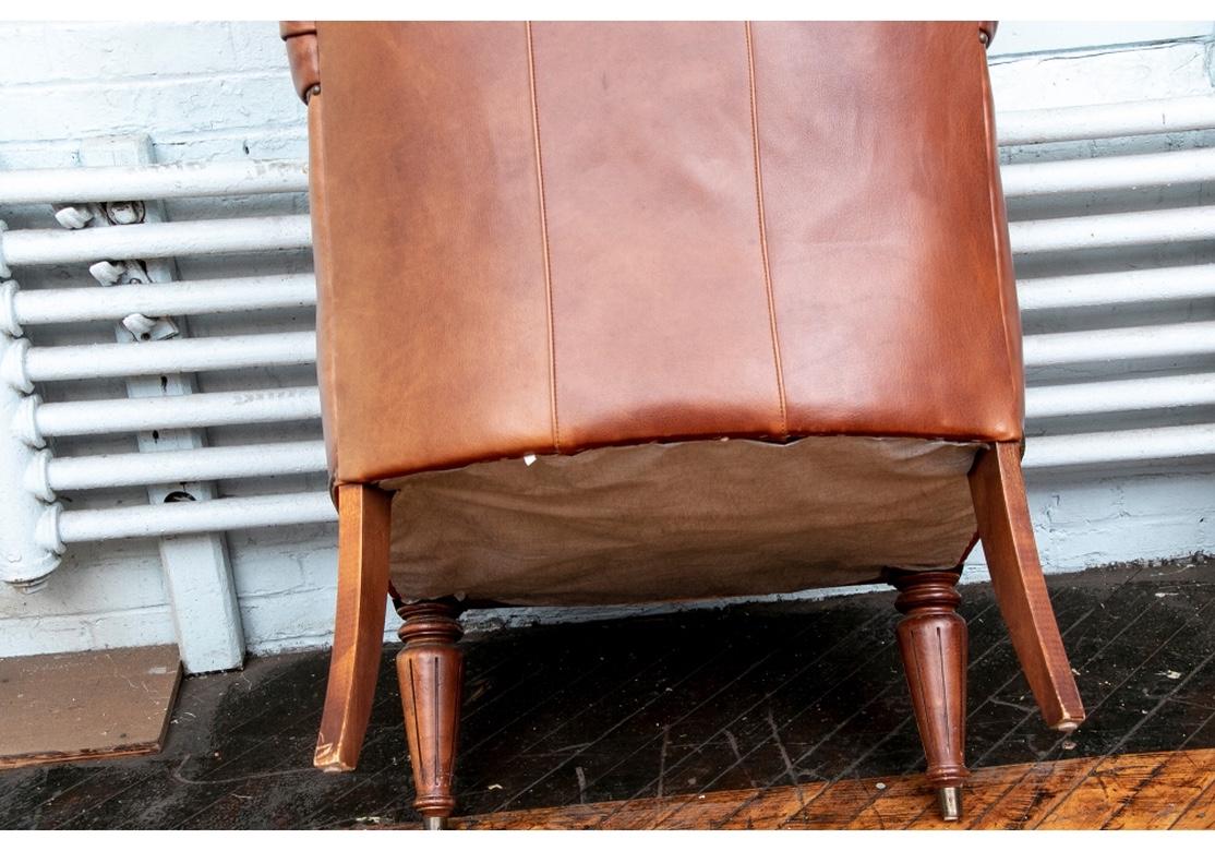 Button Tufted Leather Armchair 2
