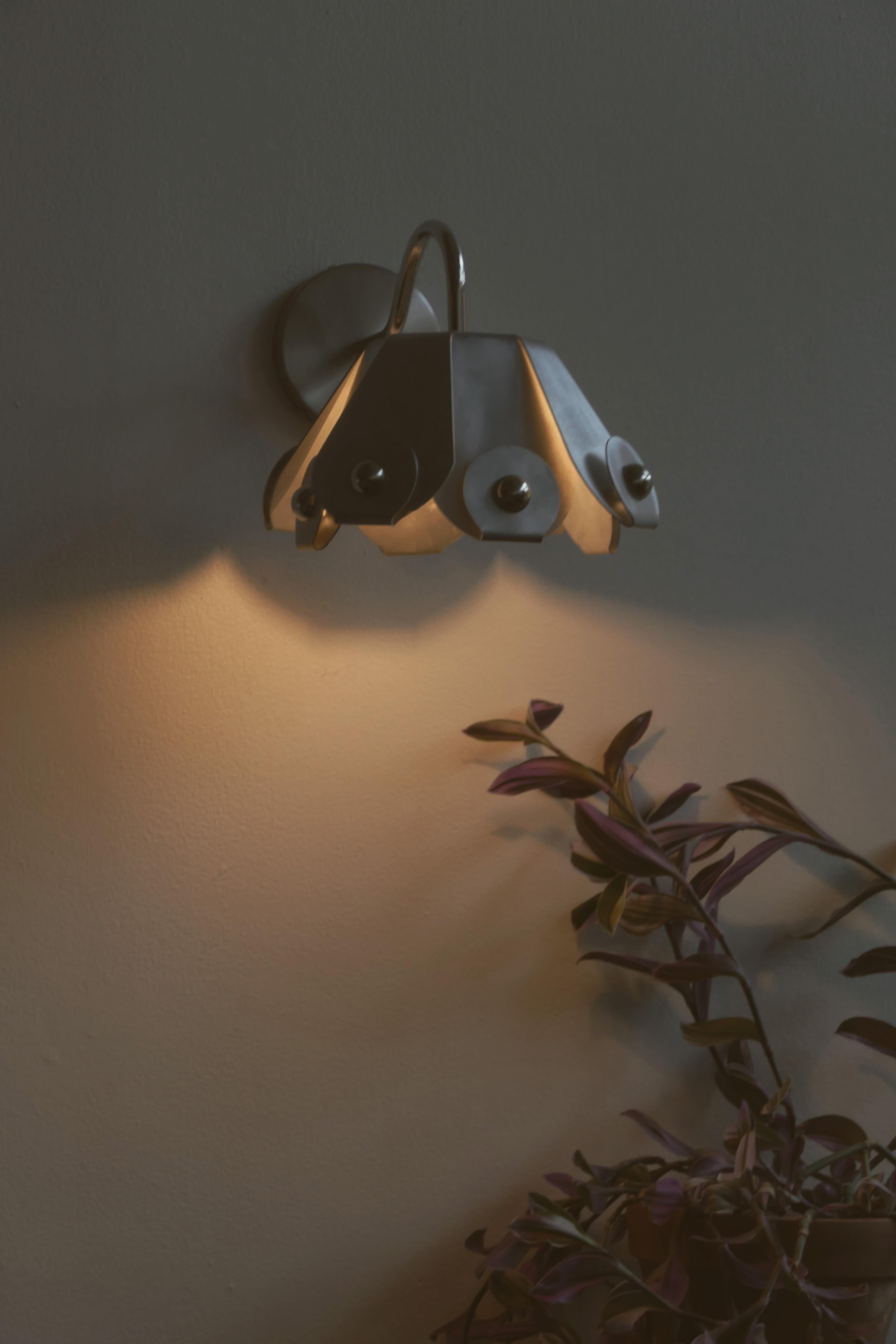 Contemporary Buttoned-Up Wall Light For Sale