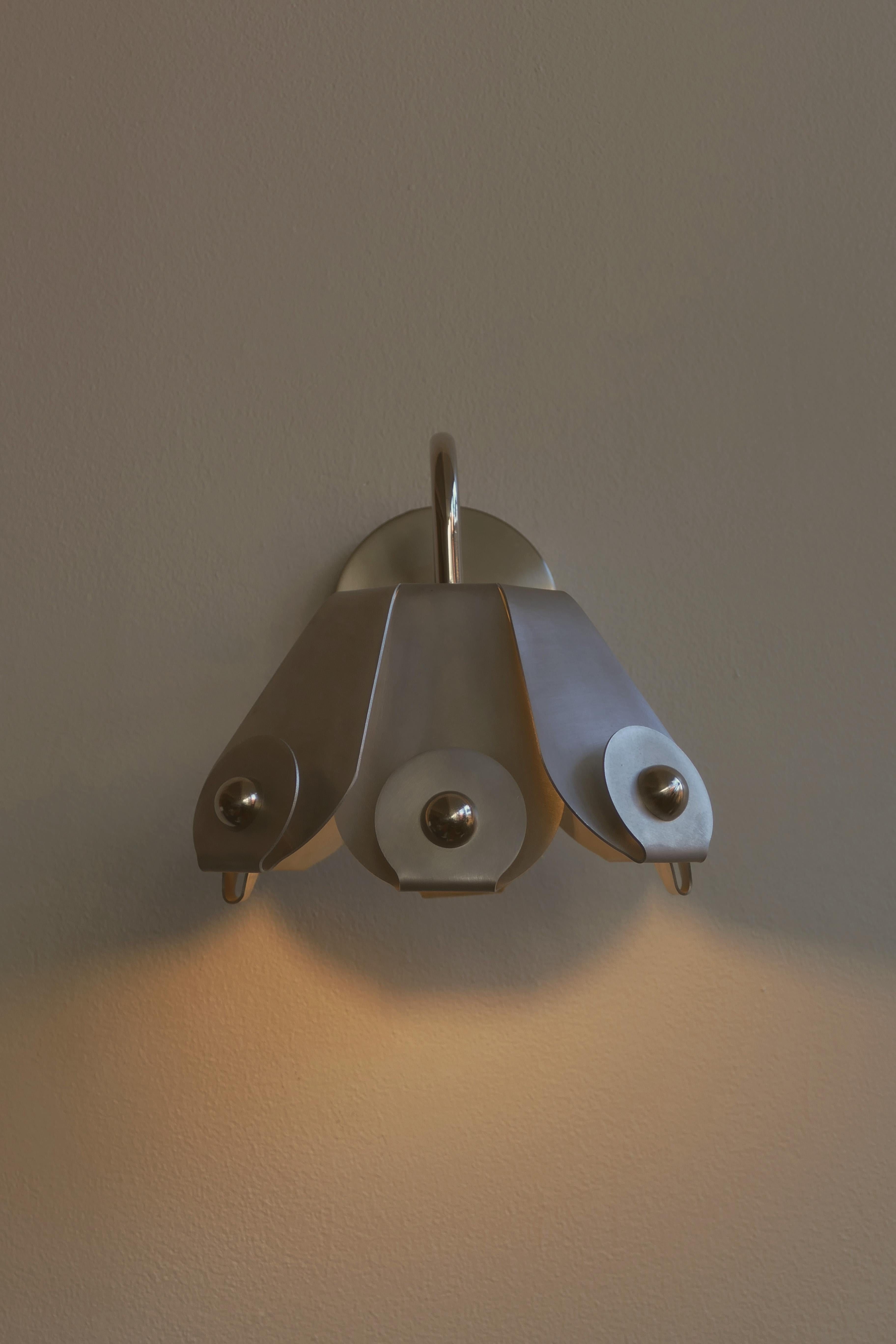 Aluminum Buttoned-Up Wall Light For Sale