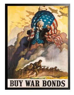 "Buy War Bonds" Vintage WWII Poster by Newell Convers Wyeth, 1942