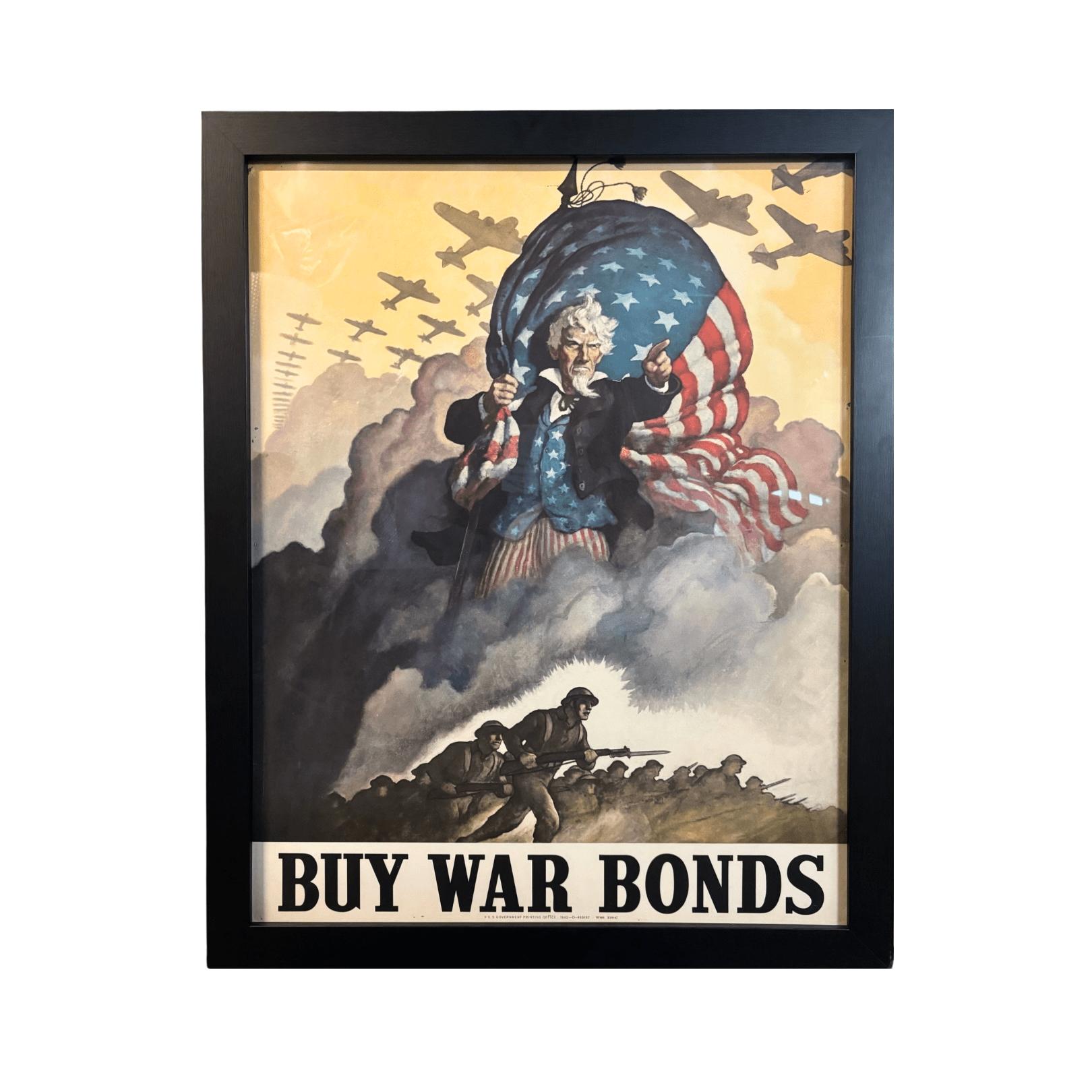 Viene offerto un poster originale della Seconda Guerra Mondiale di Newell Convers Wyeth (1882-1945). Il poster presenta una scritta in grassetto in basso che recita 