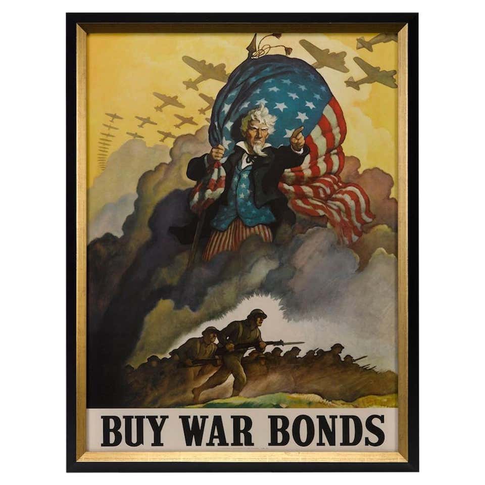 Vintage War Bonds Posters - 9 For Sale on 1stDibs