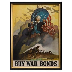 "Buy War Bonds" Vintage WWII Poster by Newell Convers Wyeth, 1942