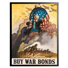 "Buy War Bonds" Retro WWII Poster by Newell Convers Wyeth, 1942
