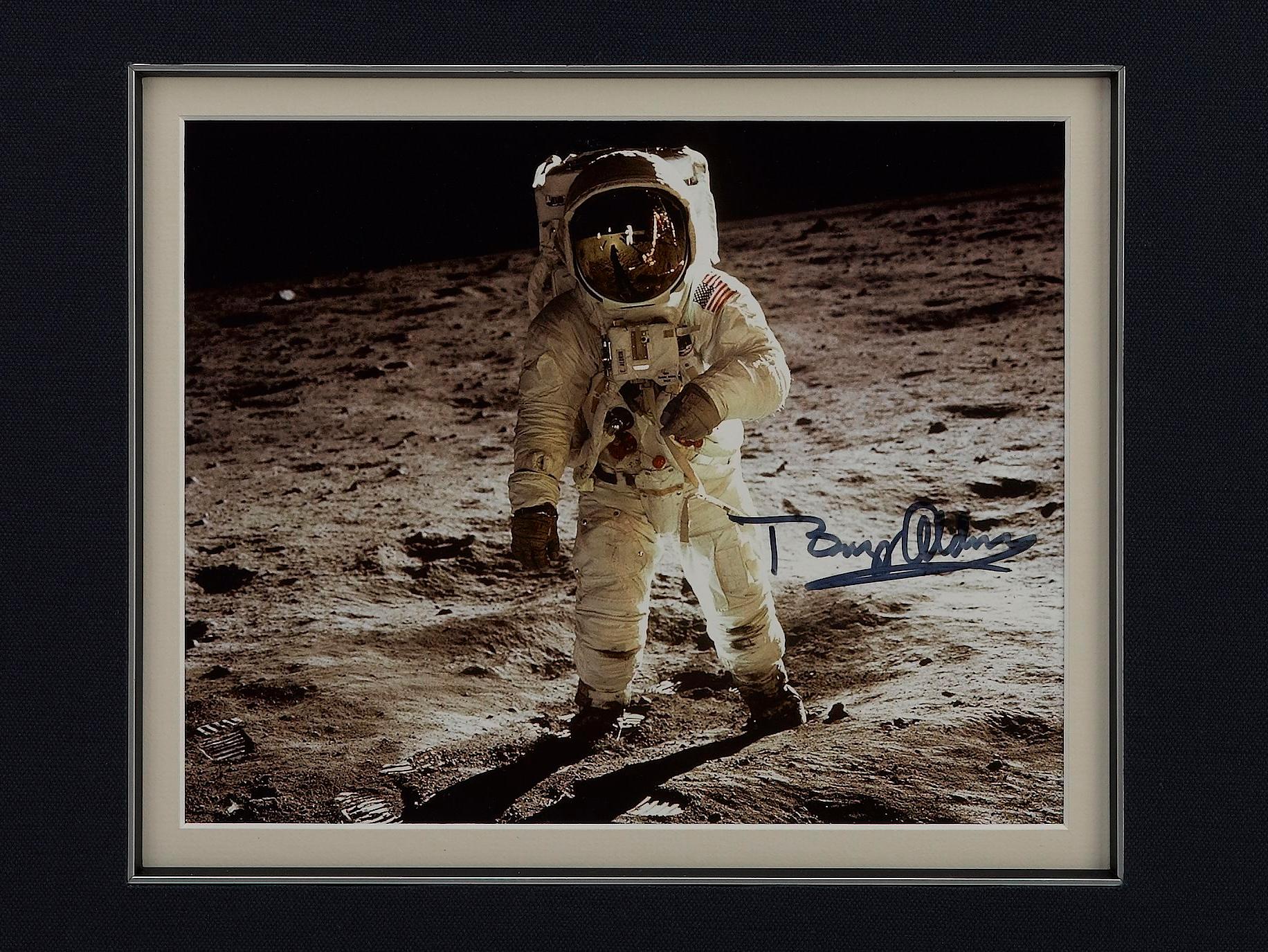 Buzz Aldrin and Neil Armstrong Signature Collage In Good Condition For Sale In Colorado Springs, CO