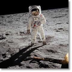 Vintage Buzz Aldrin. Apollo 11. ‘A Man on the Moon’ Dye Sublimation Print on Aluminium 