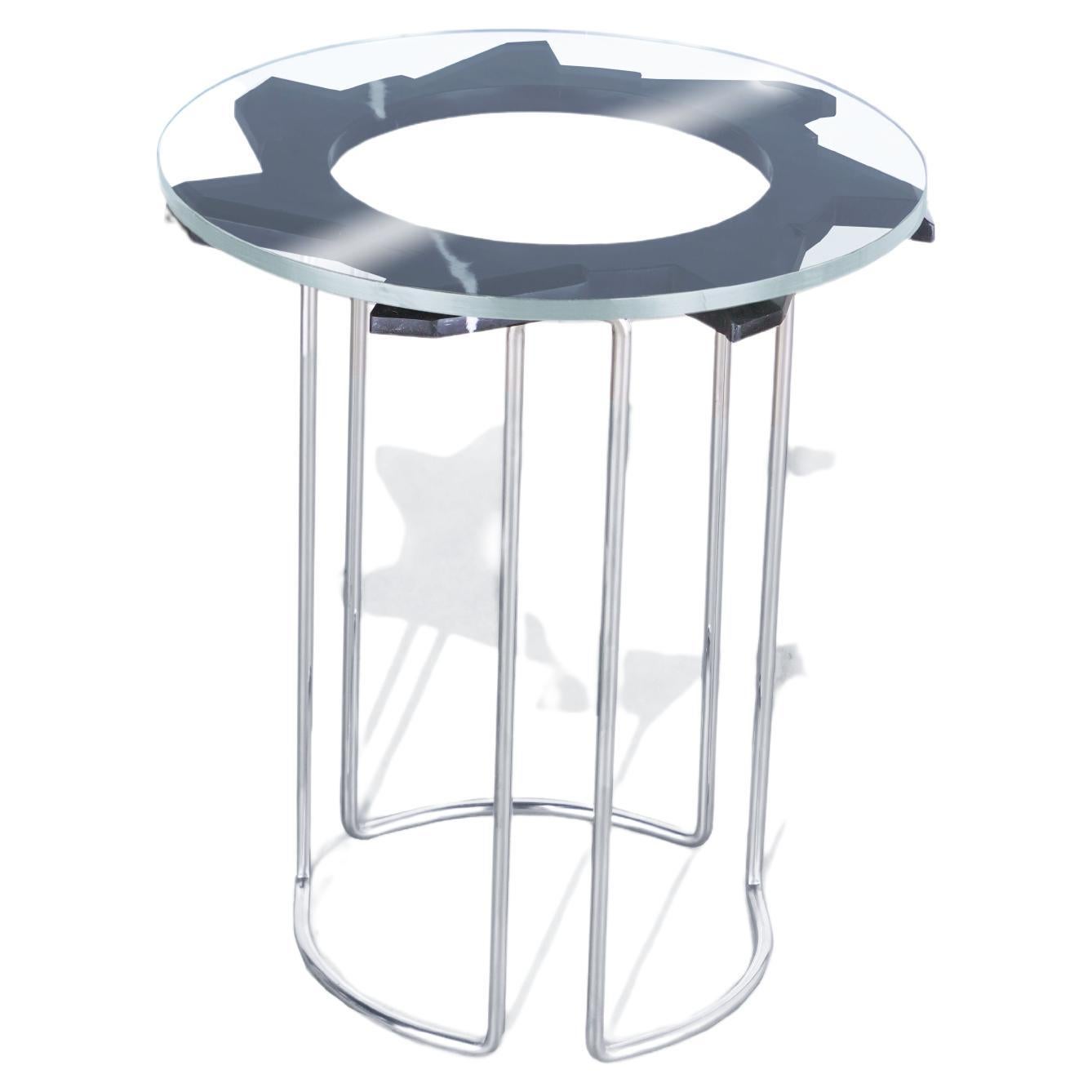 Buzzsaw End Table, Black For Sale