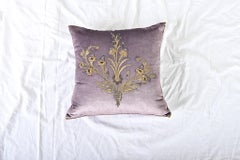 BVIZ Antique European Raised Gold Embroidery Pillow