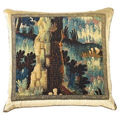 Coussin fragmenté de tapisserie ancienne BVIZ