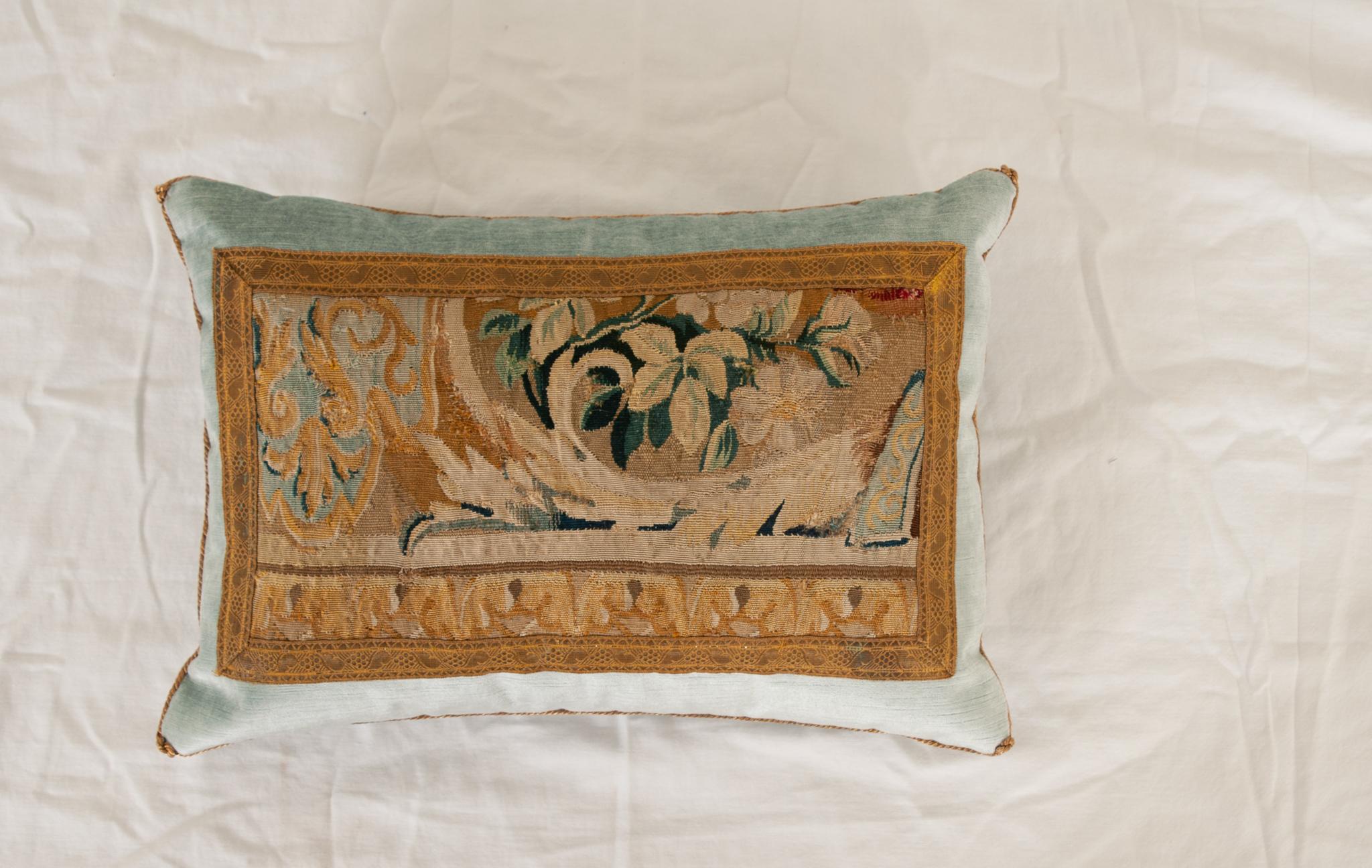 French B.Viz Antique Tapestry Pillow