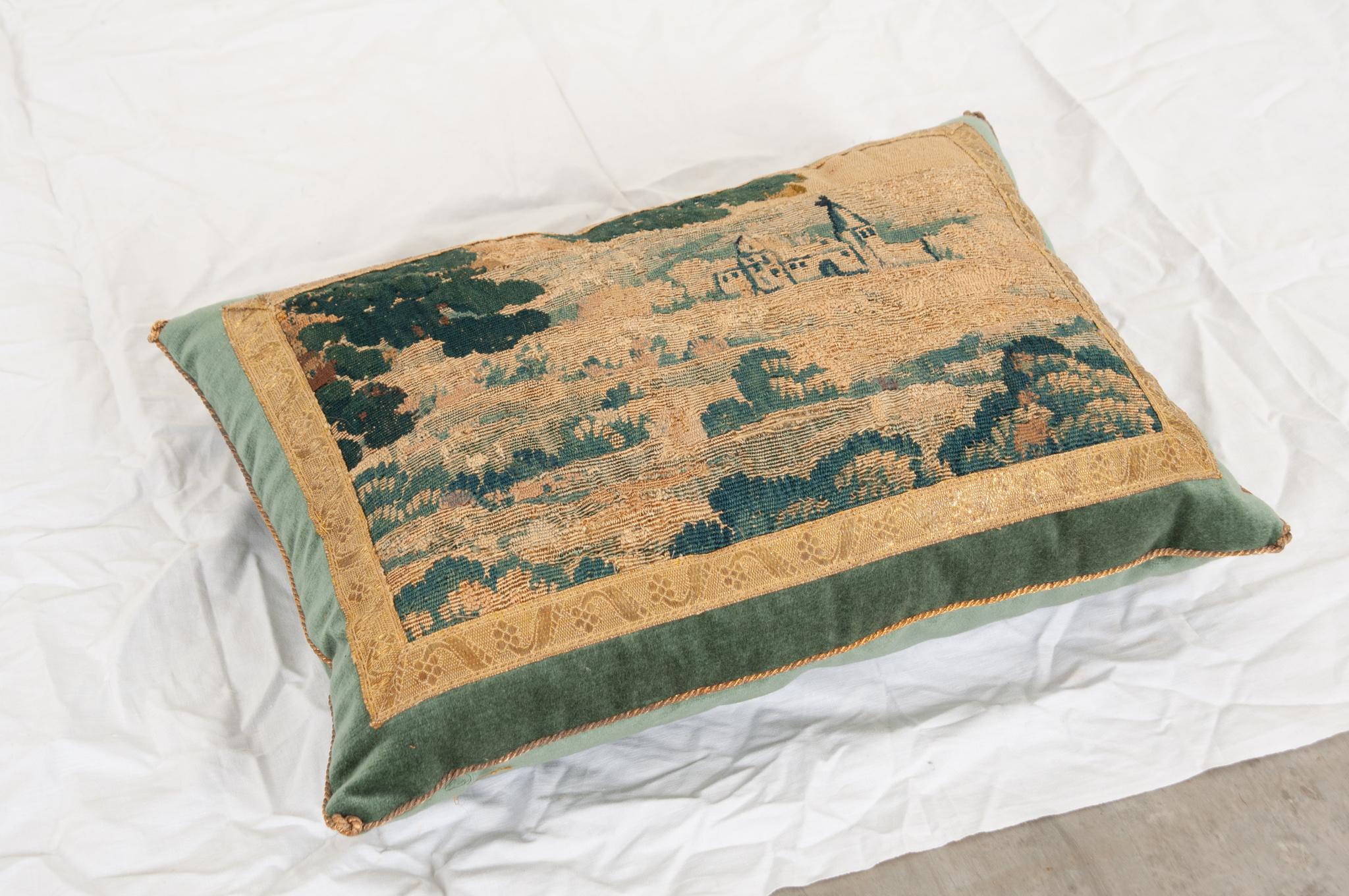 French B.Viz Antique Textile Pillow