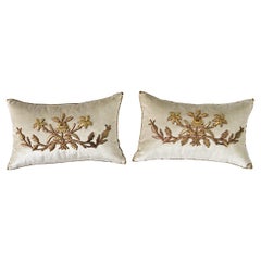 BVIZ Pair of 19th Century Embroidery Pillows