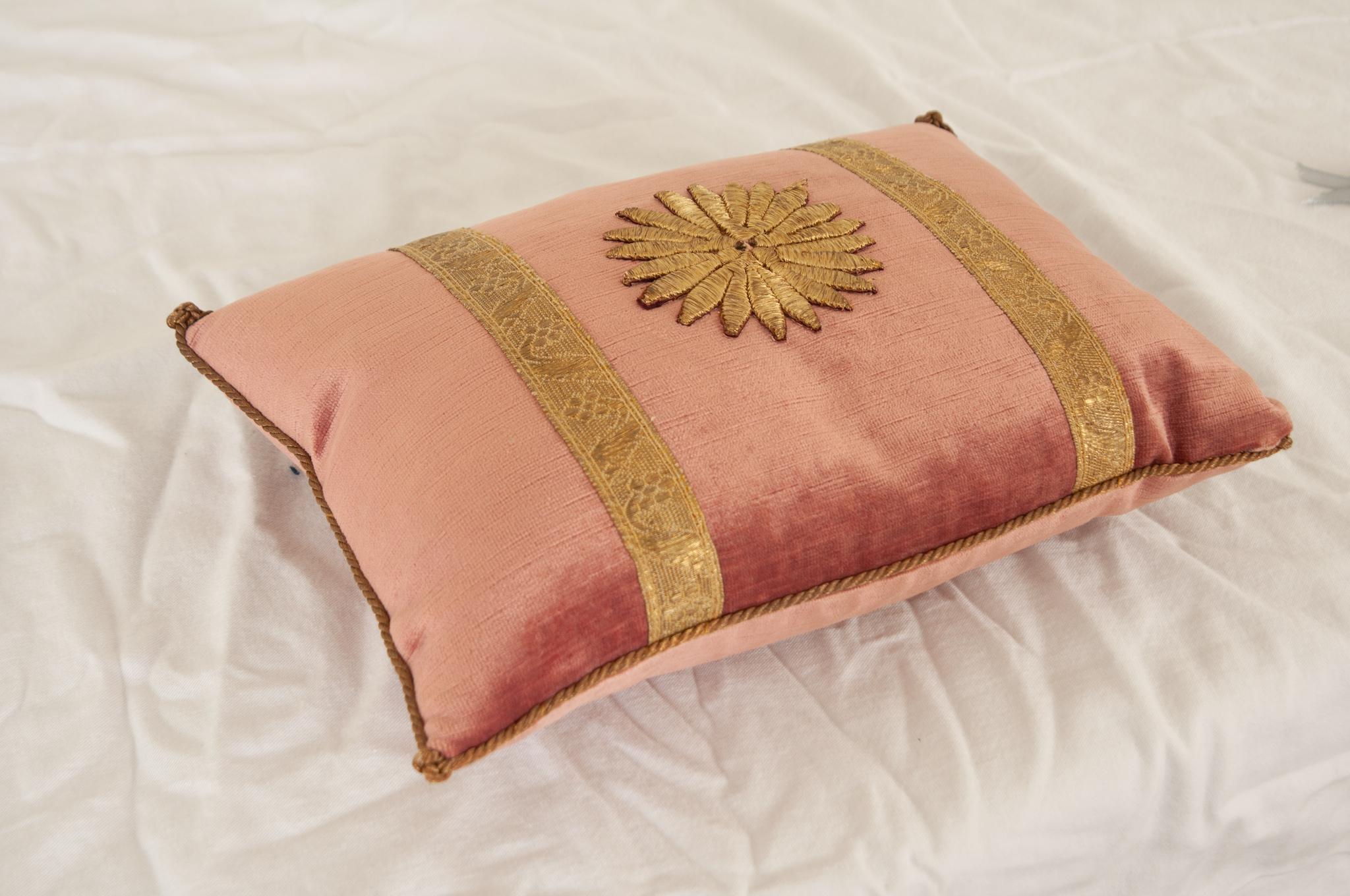 Hand-Crafted B.Viz Raised Metallic Embroidery Pillow