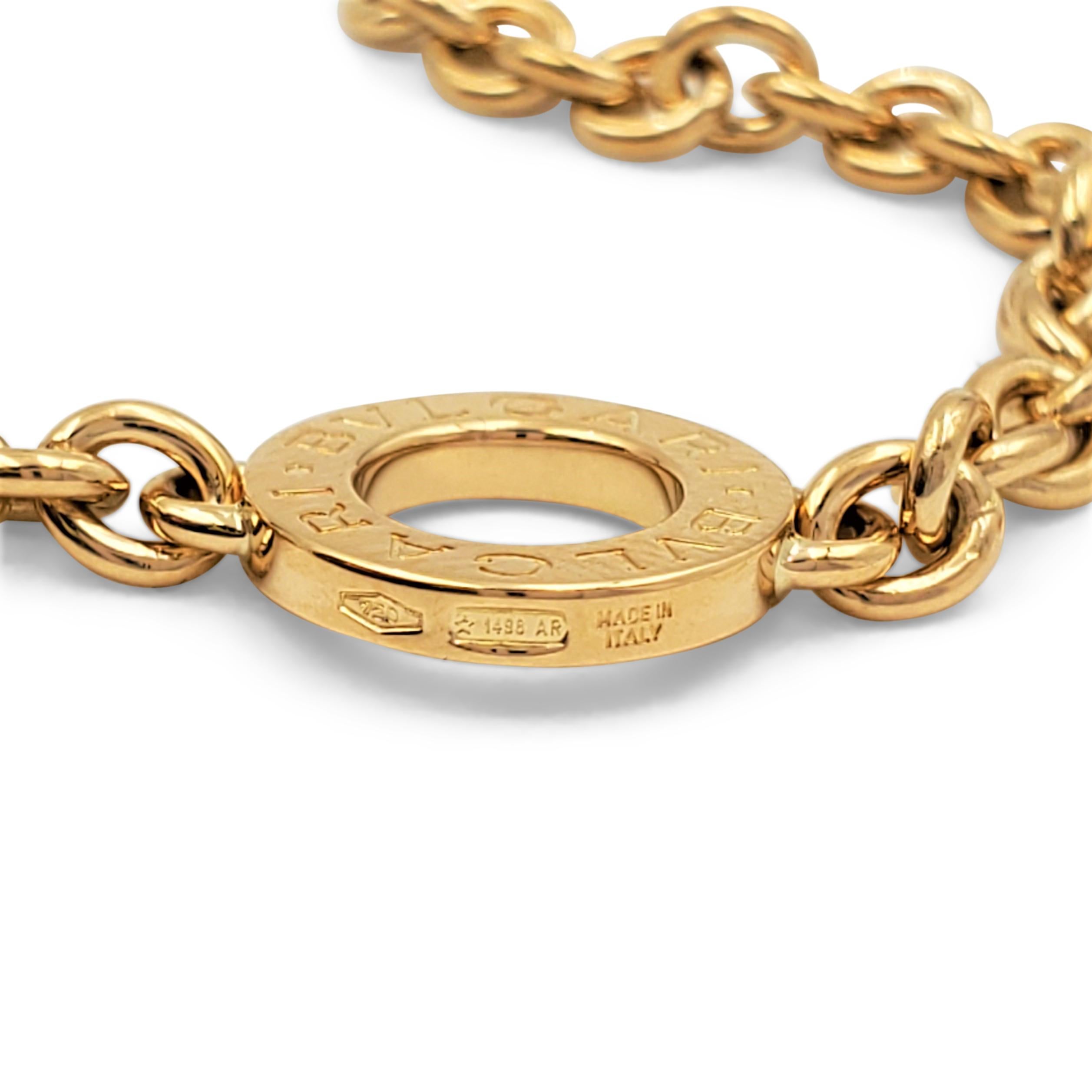 Bvlagri 'Bvlgari-Bvlgari' Signature Yellow Gold Long Chain Necklace 1
