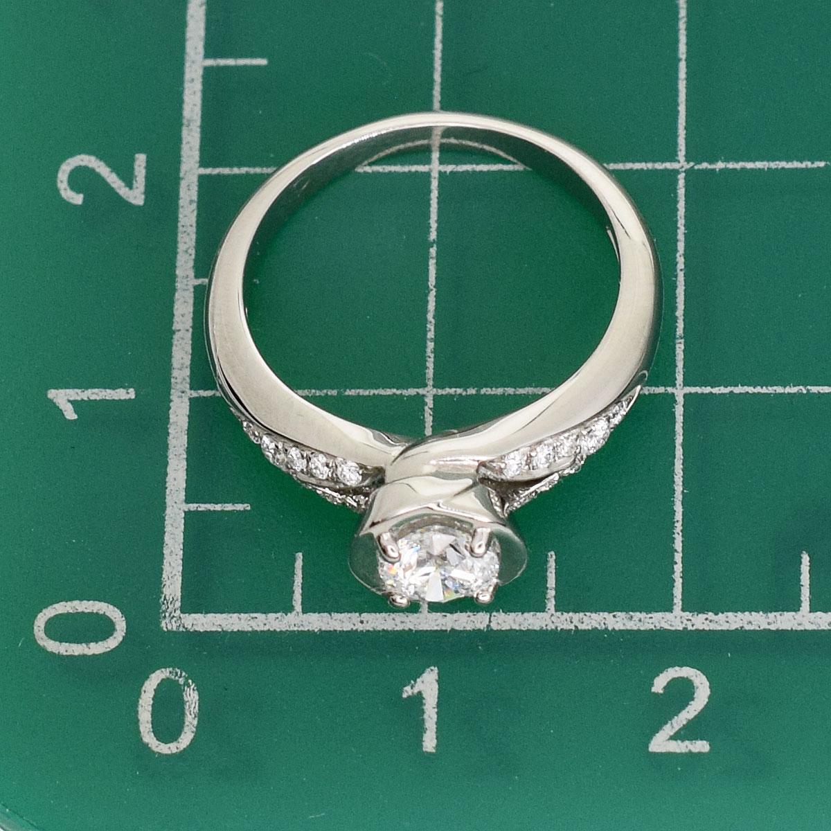 Taille ronde BVLGARI INCONTRO DAMORE Diamond 0.40ct D-VS2-3VG Platinum Ring US 4 en vente