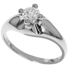 Bvlgari 0.40 Carat Diamond Platinum Solitaire Corona Ring