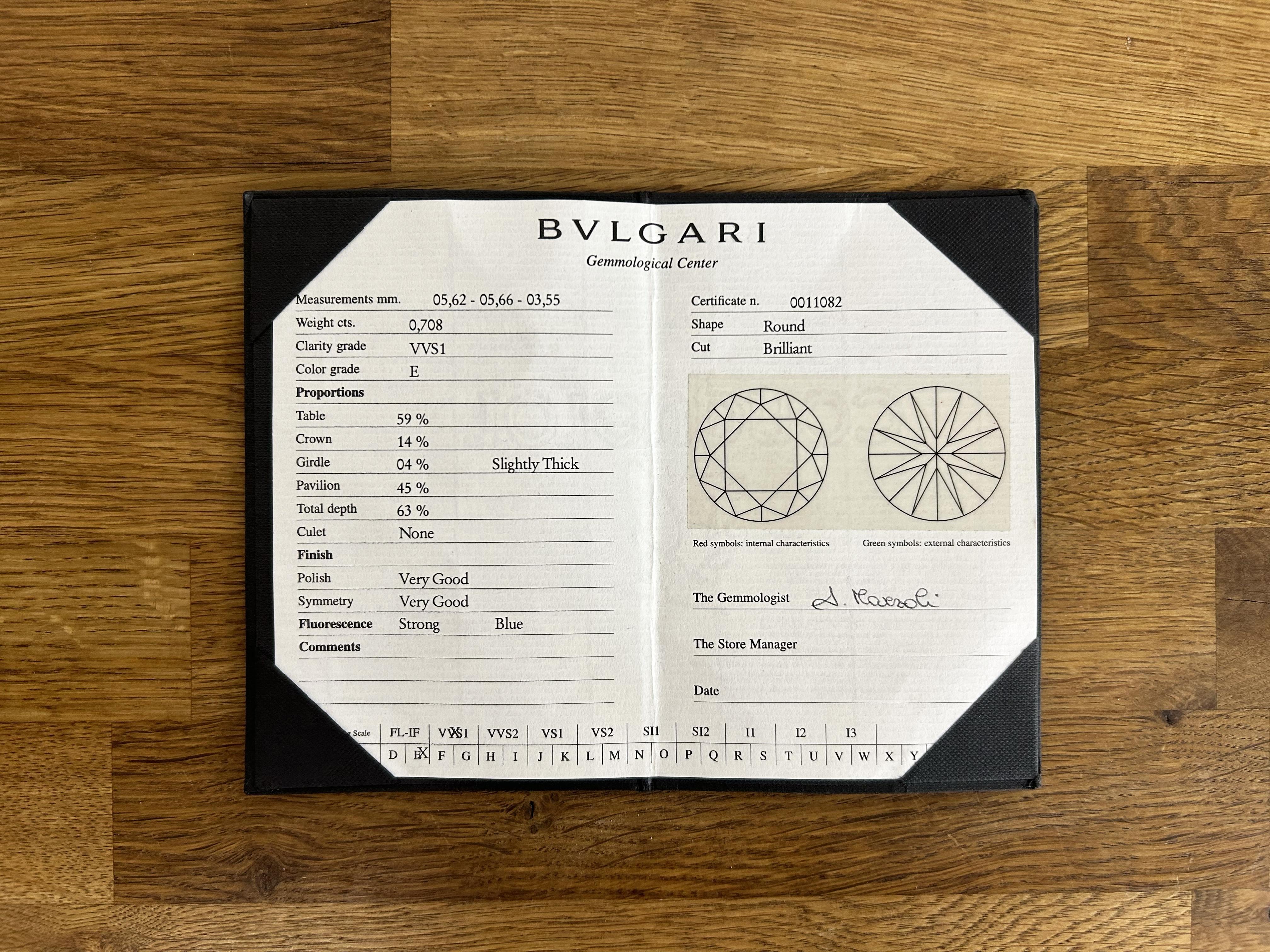 Bvlgari Bague Corona à diamant de 0,70 carat Unisexe en vente