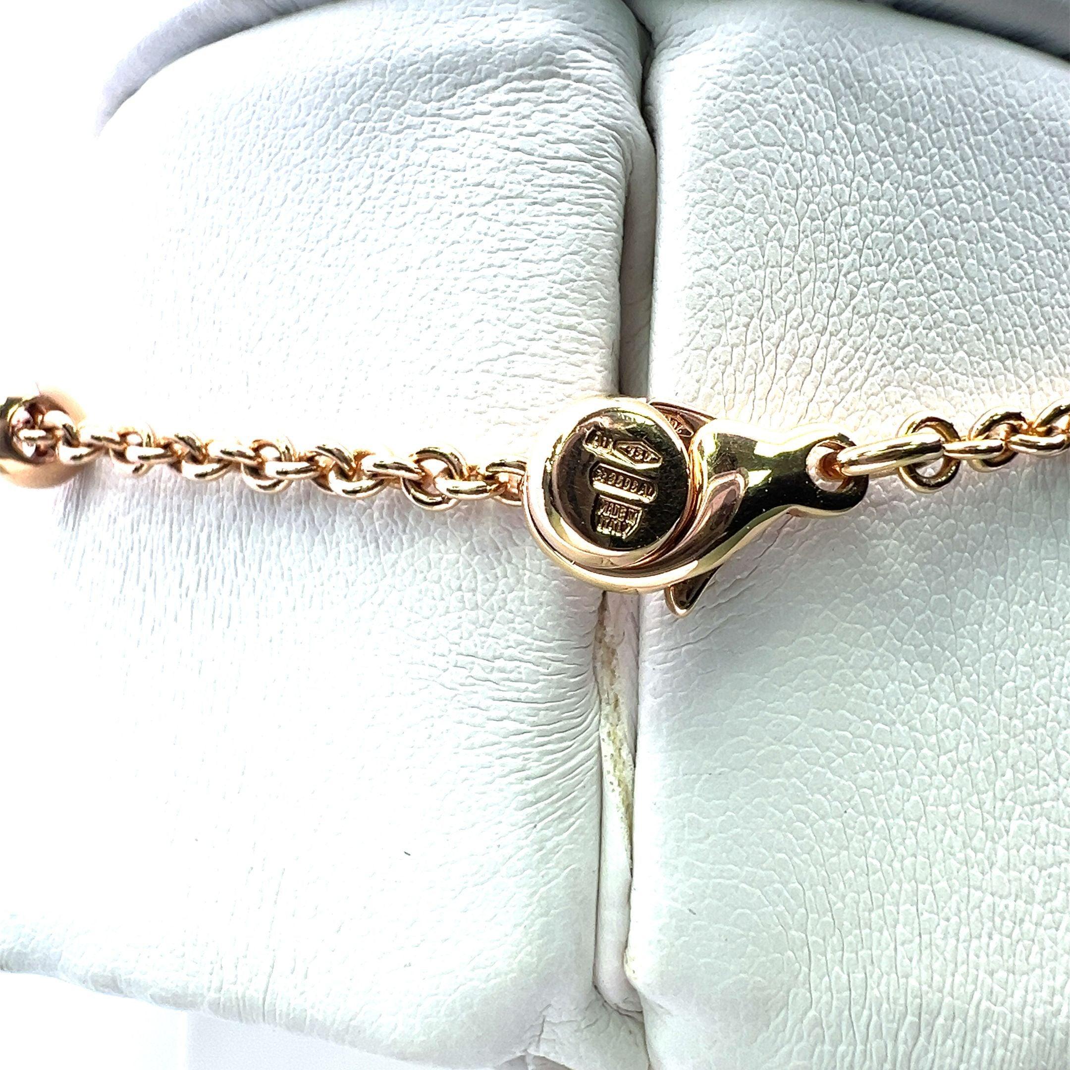 De las mujeres Bvlgari Collar Colgante Diamante Brillante Redondo 0,75 Quilates Oro Rosa 18 Kilates en venta