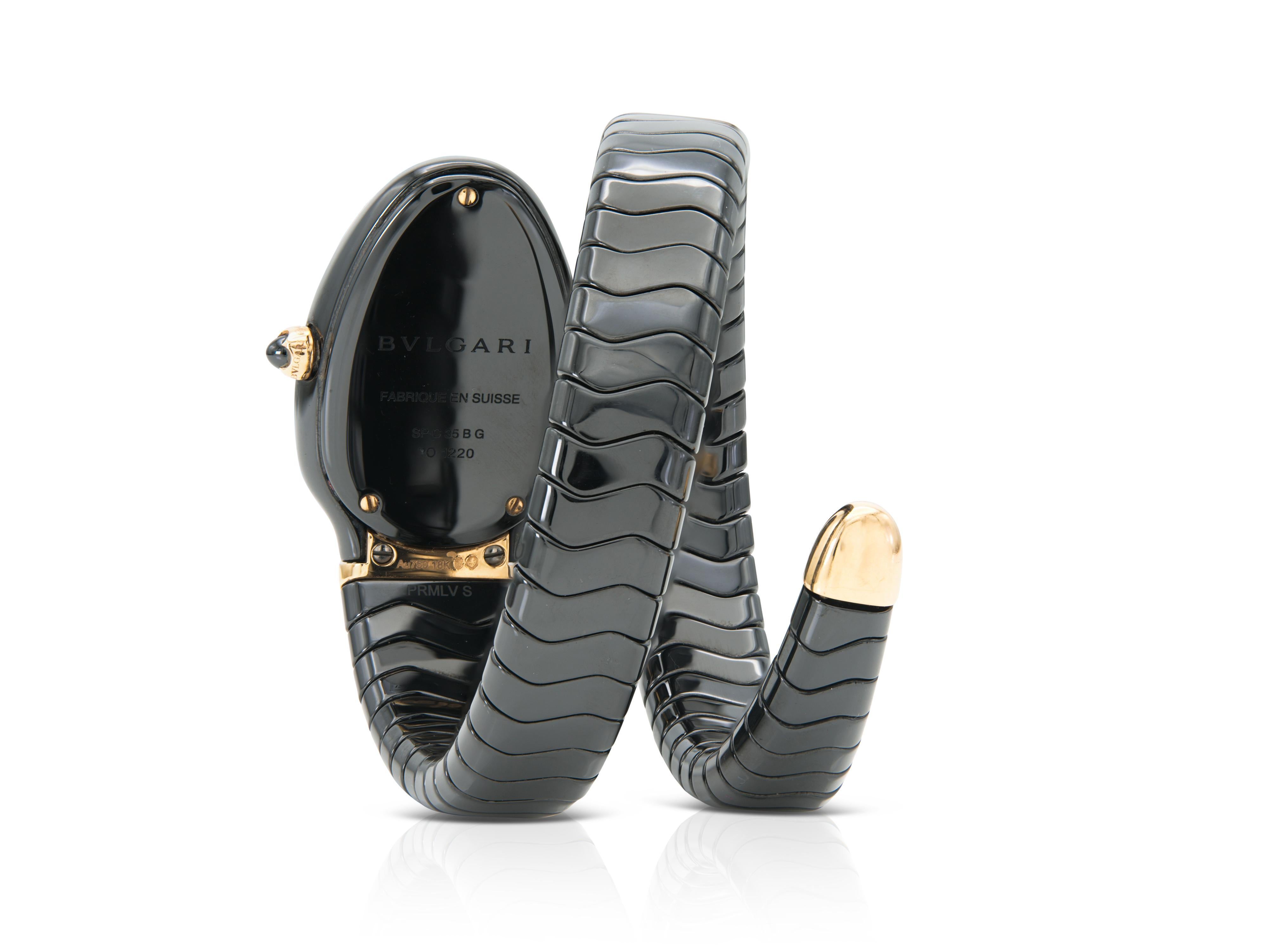 Taille ronde Bvlgari 1 Coil Serpenti Spiga Montre en vente