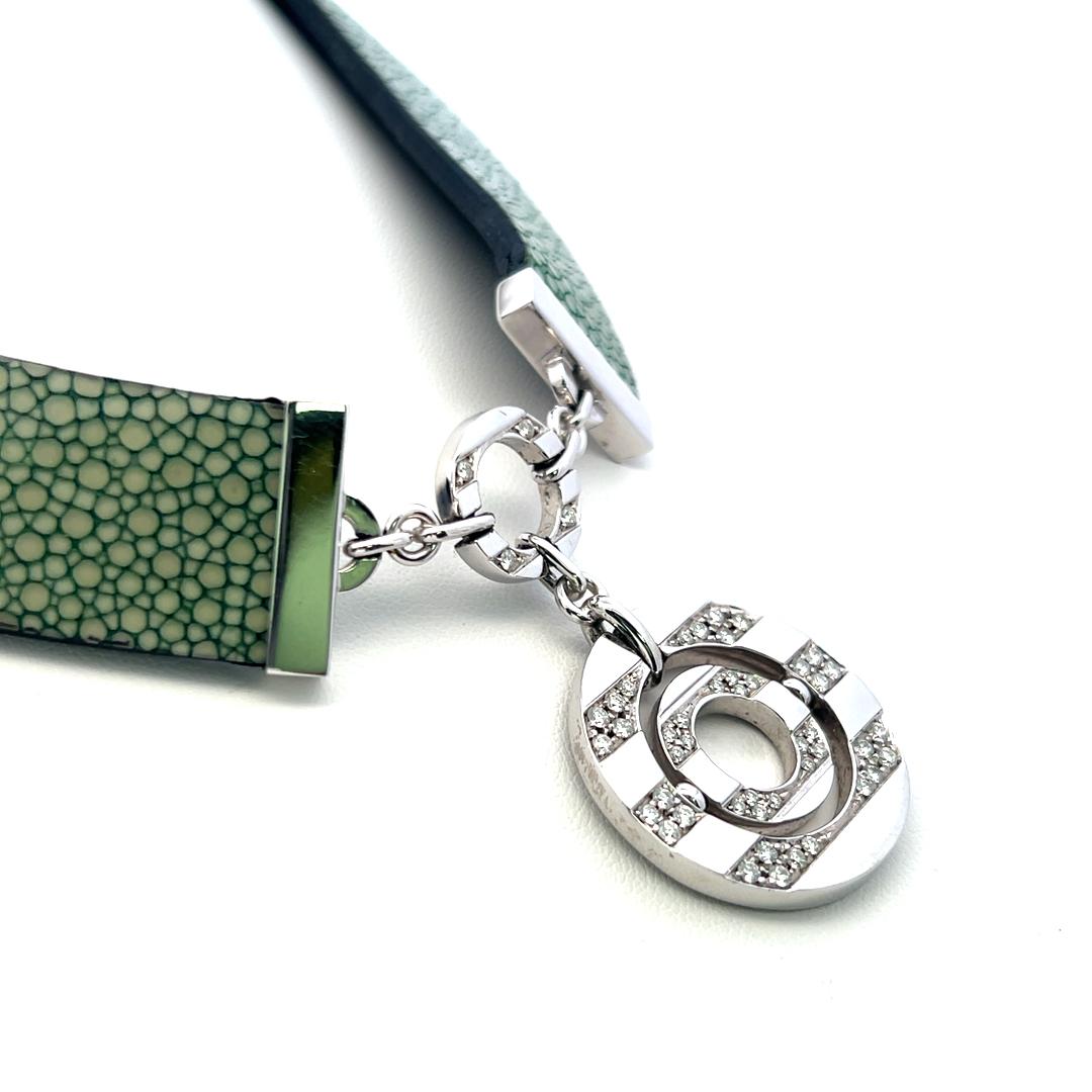 Collana Bvlgari con diamante tondo e brillante da 1,00 carati in oro bianco 18 carati in vendita 1